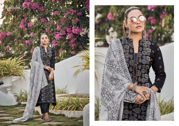 Radhika Azara Black Berry Vol 3 Cotton Designer Dress Materials